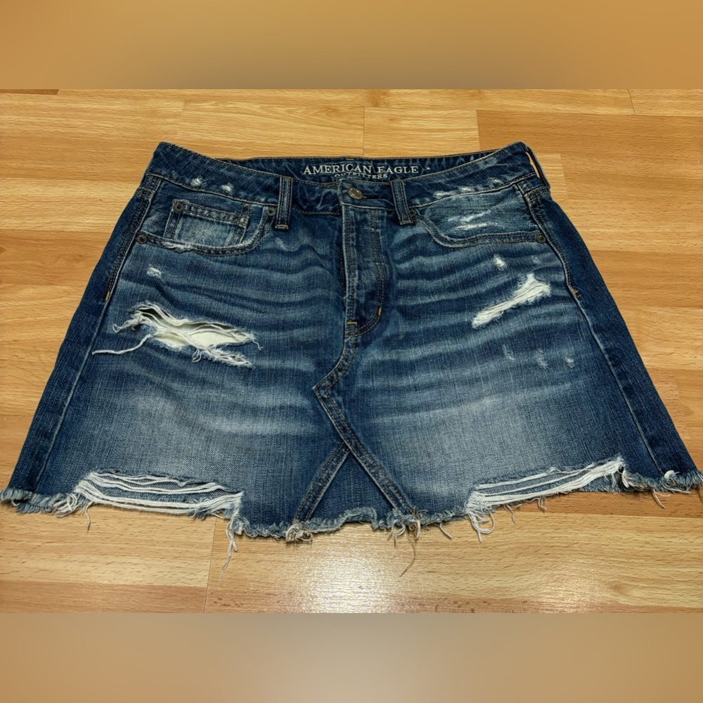 Denim mini skirt